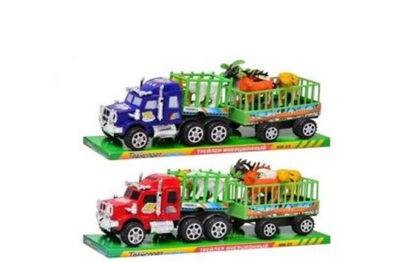 Трейлер 906-23 (60шт) інер-й, 35см, тварини 5шт, 3 кольори, в слюді, 37-13-9см (шт.)