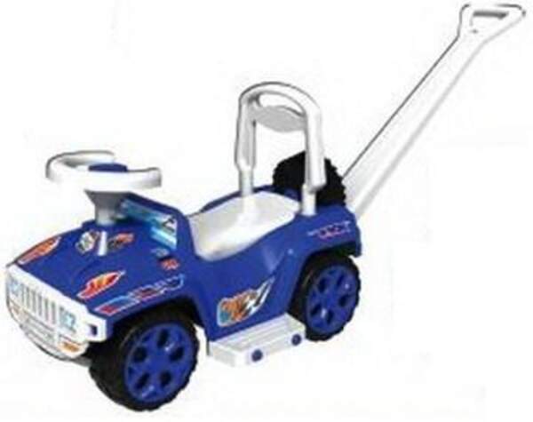 Машина-Каталка ОРІОНЧИК з ручкою синя 856 (шт.)