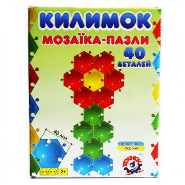 Іграшка пластмасова "Мозаїка-пазли "Килимок" (40 дет.) 2940 /18 шт (шт.)