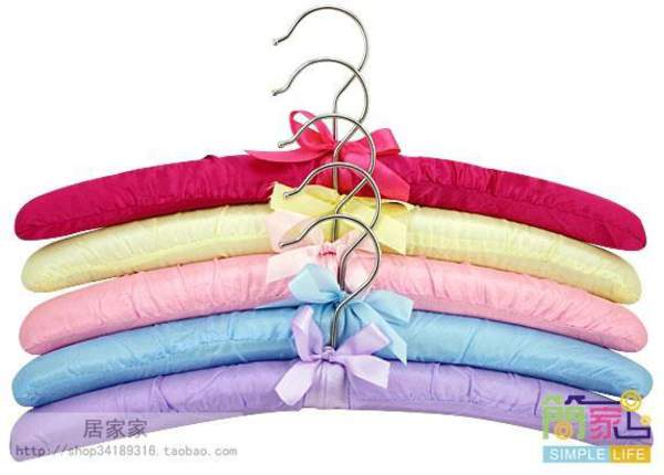 Вішалка №ВДМ-35 дер. +тканина. +мет. 5кол 5шт у кл./ціна за упак (0,2*10*38,5)см (300) (шт.)