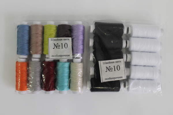 Нитка №10 кольорова (250шт/ящ) (шт.)