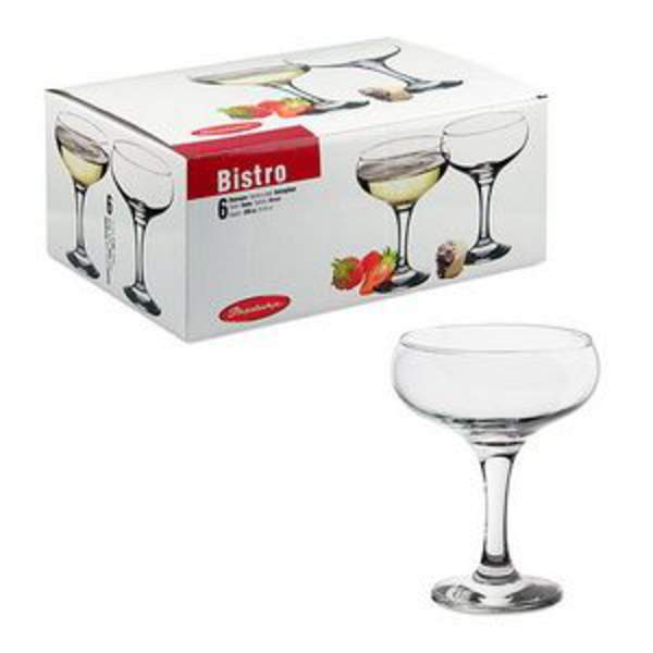 Бістро чаша д/шампанського v-270мл, h-13,2см (под.уп.) н-р6шт 44136 (шт.)