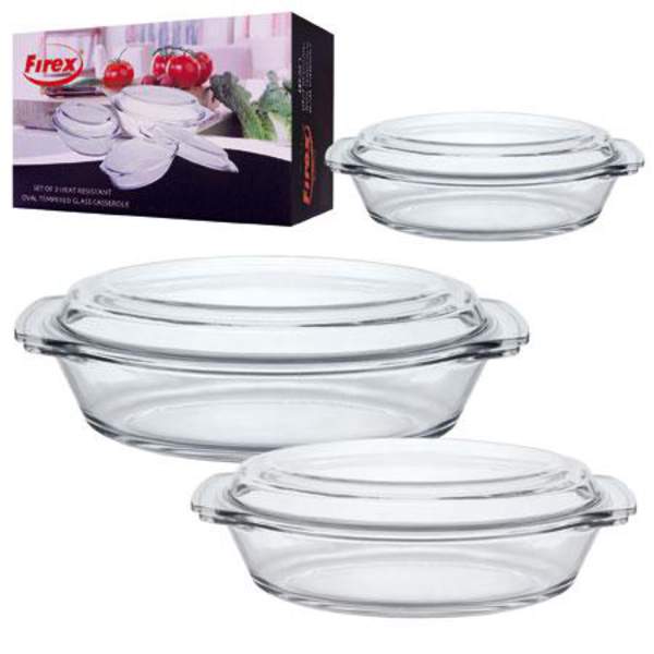 Термоскло каструлі "Firex" 3шт/наб 1.5/2.5/3.0л 236736 (2наб) (шт.)
