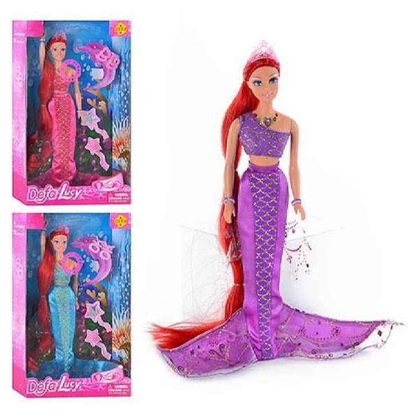 Лялька DEFA 8230 (48шт) русалка, муз, світло, 3 кольори, аксесуари, у кор-ці, 33,5-20,5-5,5см (шт.)