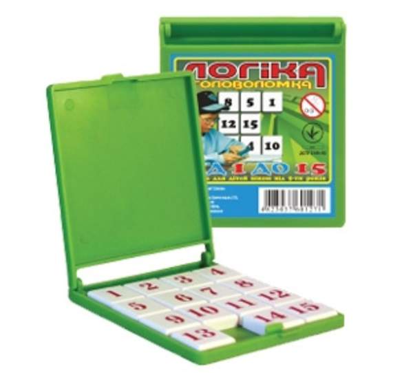 Логічна гра "1 до 15 Технок" 1271 /50 шт (шт.)