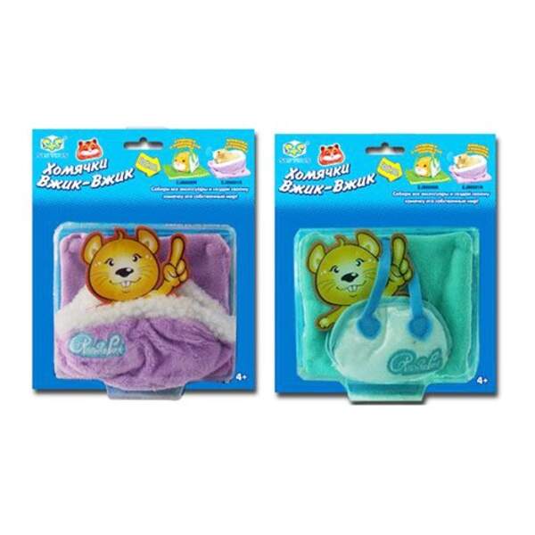 S Сумочка EJ 80000-1 R (144шт) для хомячка, 2 види (кроватка), з ковдрою, на листі,(АКЦІЯ) (шт.)