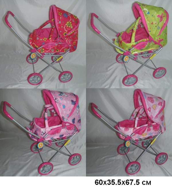 Коляска  для ляльки MELOBO 9391 (HT) єдиноріжки/рибки/зірочки 3кол.кул.60*35,5*67,5 /4/ (шт.)