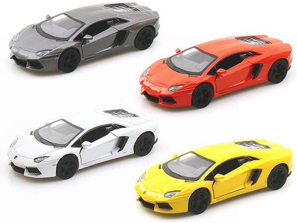 Модель легкова LAMBORGHINI AVENTADOR 5'' KT5355W метал.інерц.відкр.дв.4кол.кор./96/ (шт.)
